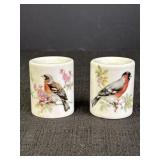 (2) Porcelain Bird Candlestick Holders