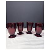 Royal Red Ruby Footed Glass Cup (4)