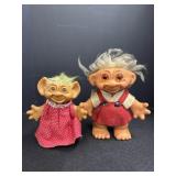Vtg. Thomas Dam White Hair Troll Doll & unmarked
