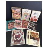 10 Beta Sigma Phi cookbooks.  Mostly spiral bound.