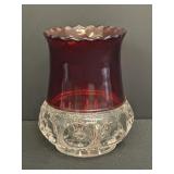 6" ruby to clear thumb print spooner/celery