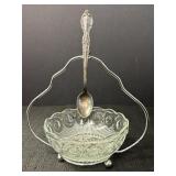 Pressed Glass Jam Or Relish Dish