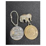 Wendell Willkie Elephant Pin, Gary Steel Works