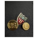 United States Navy Button, U.S. Collar Pin &