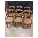 (6) Cane Seat Chairs