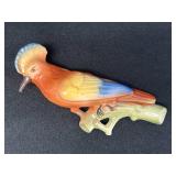 7" Vtg Czech ceramic bird wall pocket