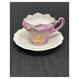 Demitasse cup & saucer, non matching.  3.75in