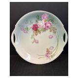 Hand Painted Porcelain Handled Floral Serving