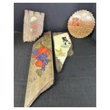 Hand Painted Wooden Wall Hangings (4)