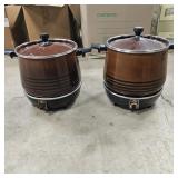 (2) VTG West Bend Lazy Day 6-Quart Slow Cooker