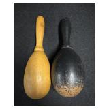 (2) Wooden Darning Eggs