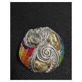 Abalone Shell Scarf Bolo