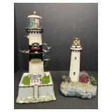 2 lighthouse decor pieces - Vtg Mr. Christmas Big
