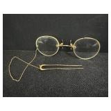 Vtg. Nose Pinch Eye Glasses