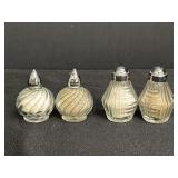 Irice & Anchor Hocking glass salt & pepper shakers