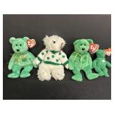 4 St Patrick Ty Beanie Babies- Killarney,