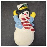 VTG Handmade Felt & Sequin Snowman