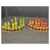 Complete set of Matryoshka doll chess pieces, 32