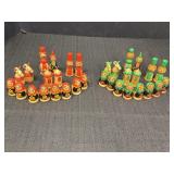 Complete set of Matryoshka doll chess pieces, 32