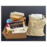 Needlework/cross stitch material, patterns, &