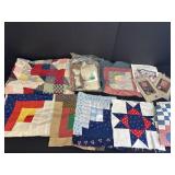 Quilt top, pieces, & patterns