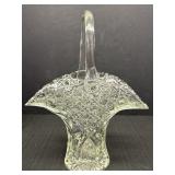 Daisy & Button heavy pressed glass brides basket,