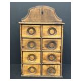 Wall hanging wooden spice cabinet