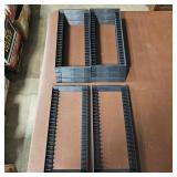 (8) Black Plastic Compact Disc Storage Racks
