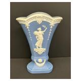 8" Wedgwood pale blue Jasperware flared vase