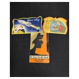 (3) Vtg. Needle Books - Pico, Space Ship, De Luxe