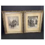 2 antique portraits