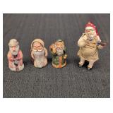 (4) Christmas figurines, 3 wise men & Santa