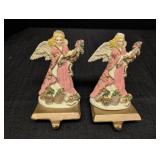 Gold Cast-Iron base Christmas stocking holders