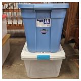 (2) Storage Totes: Rugged Tote & Hefty