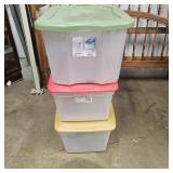 (3) Clear Sterilite Storage Containers w/ Lids