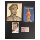The Symbol & The Sword Book, JF Kennedy postcard