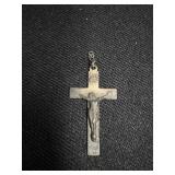 Sterling Crucifix Cross Rosary/ Necklace Pendant