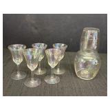 iridescent luster glass stemware & tumble up