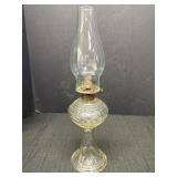 Dabs Oil Lamp w/hurricane globe, Portugal, 17in