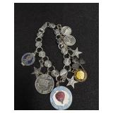 Sarah Coventry Beta Sigma Phi Charm Bracelet