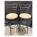 (2) Swivel High Top Bar Stools