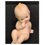Kewpie Porcelain Thinking Baby figurine 3in tall