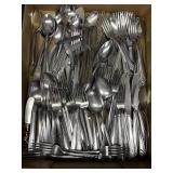 Variety of flatware, mostly stainless, 5 WM Rogers