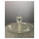 Hand Cut Glass Floral Pastry Tray