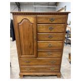 Tell City Oak 7 Drawer Dresser w/ 3 built in