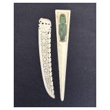 Celluloid letter opener & Fruit/Cake Knife