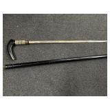 Antique India Sword Cane, carved Handle