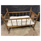 Wooden Baby Doll Cradle