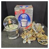 Automated New Year Millennium Snow Globe & Decor