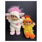 (2) Russ Troll Dolls - I love Ewe & Duck